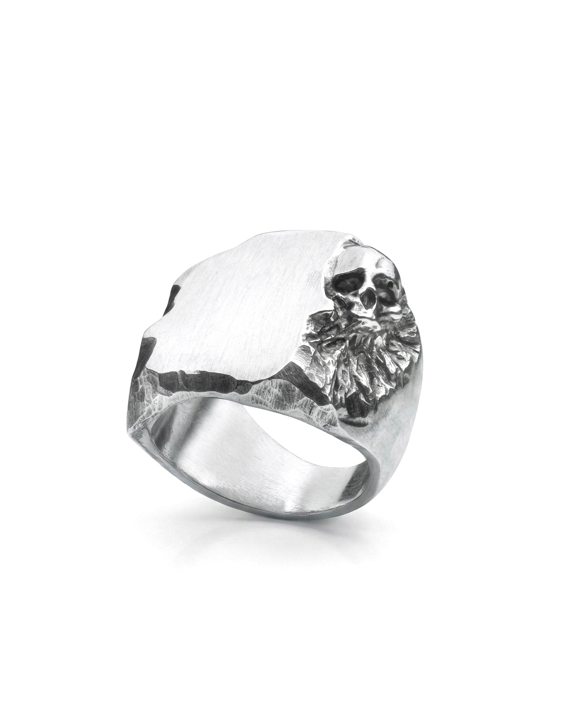 OBSIDIAN CRAG Skull Ring | Black Rock Jewel