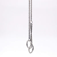 Men´s necklace double ring chain - Black Rock Jewel