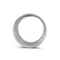 Men's ring Band classic rounded thin - Black Rock Jewel