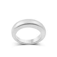 Men's ring Band classic rounded thin - Black Rock Jewel