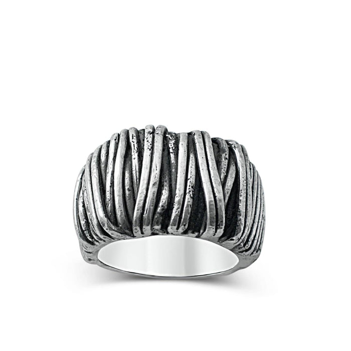 Men's ring Band rope - Black Rock Jewel