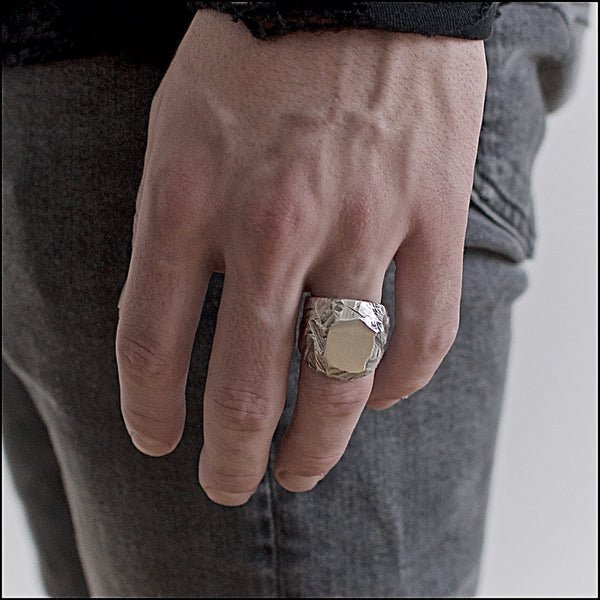 Men's ring Signet classic BRJ - Black Rock Jewel