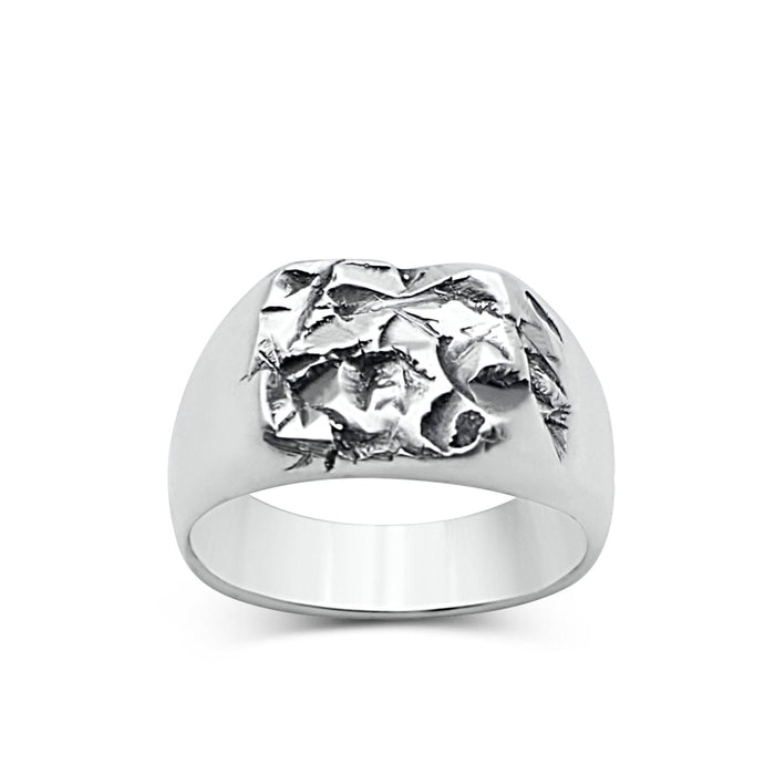 Men´s ring signet crunch rock - Black Rock Jewel