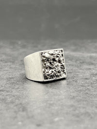 Signet lava ring - Black Rock Jewel