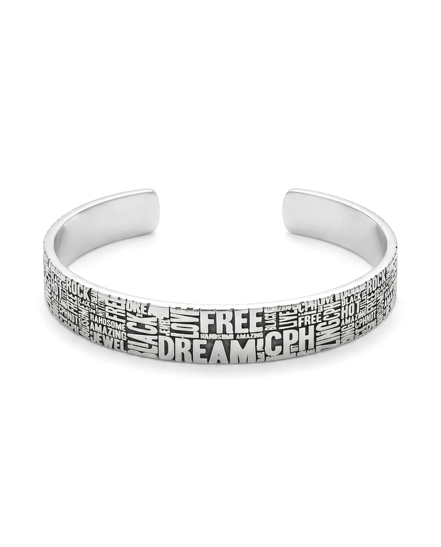 MANIFESTO — Typographic Word Cuff | Solid Sterling Silver