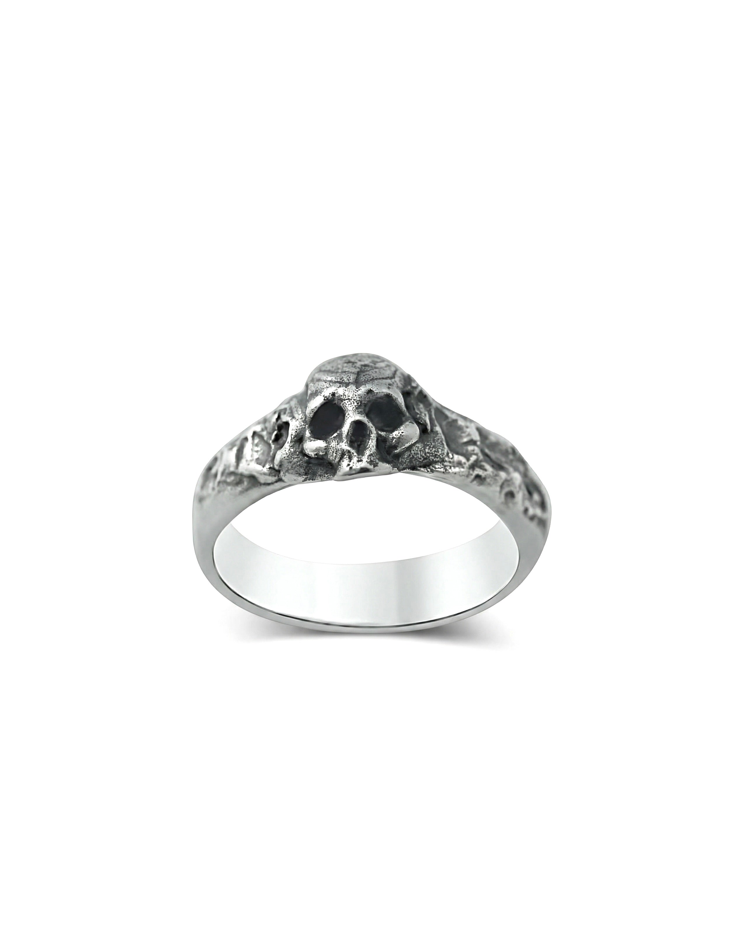 NOMAD SKULL — Repeating Pattern Band | Solid Sterling Silver