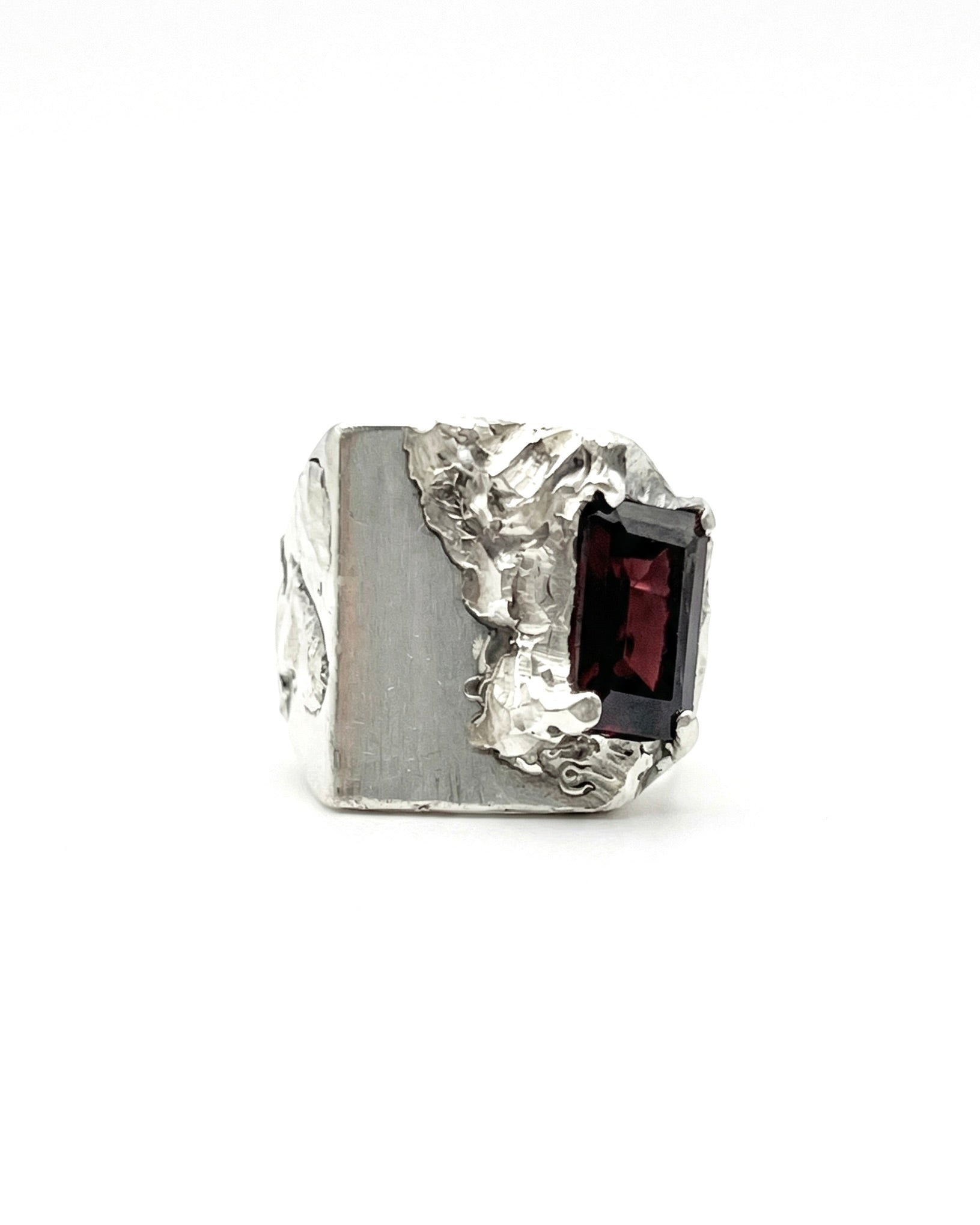 EMBER — Red Garnet Signet | Solid Sterling Silver
