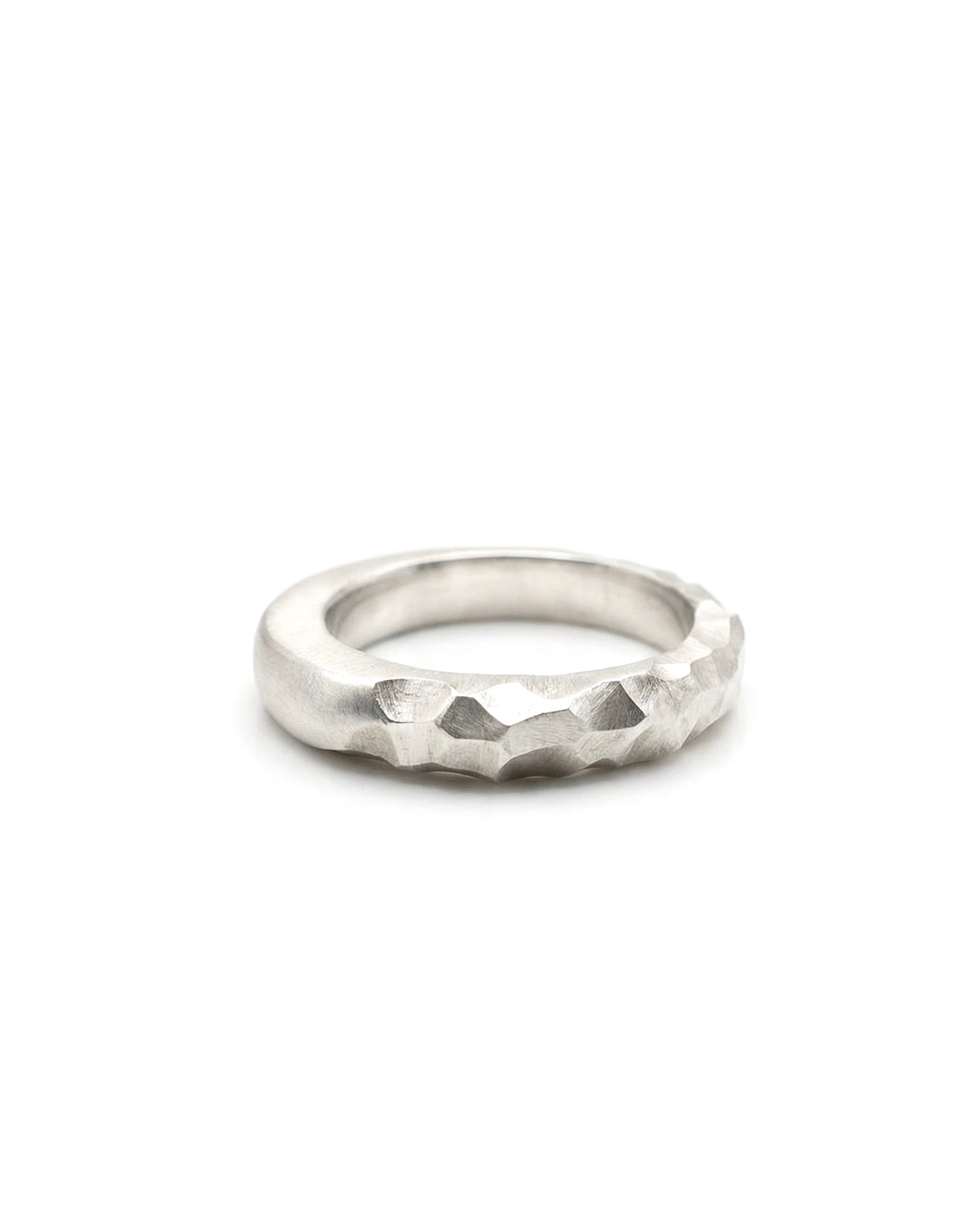 PRISM — Deep Carved Diamond Band | Solid Sterling Silver