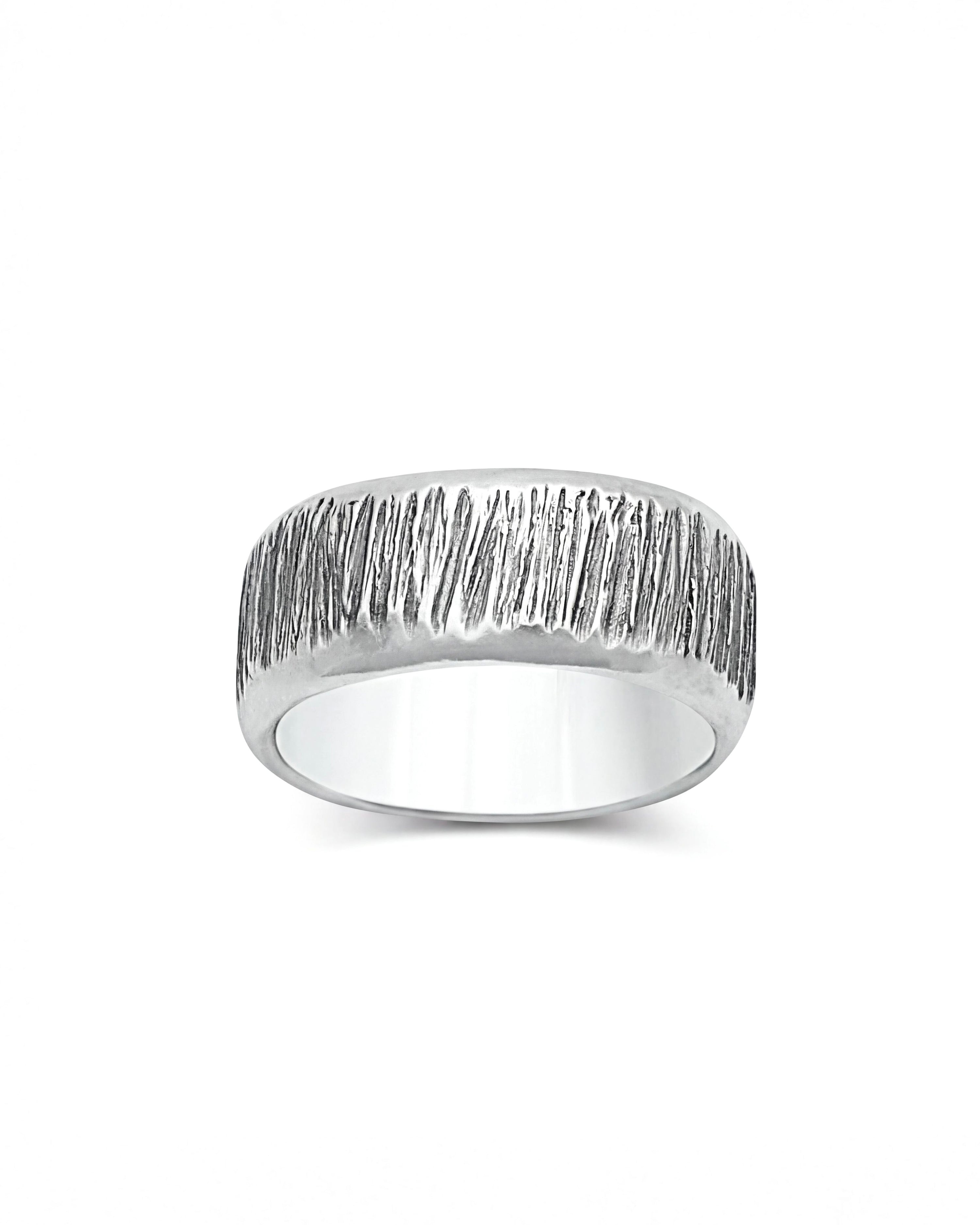 CHISEL — Sculpted Texture Band | Solid Sterling Silver