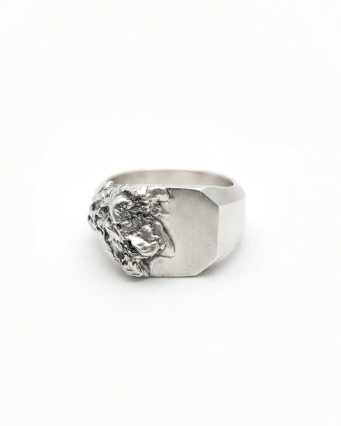 OUTLINE Raw Signature Signet Ring | Black Rock Jewel