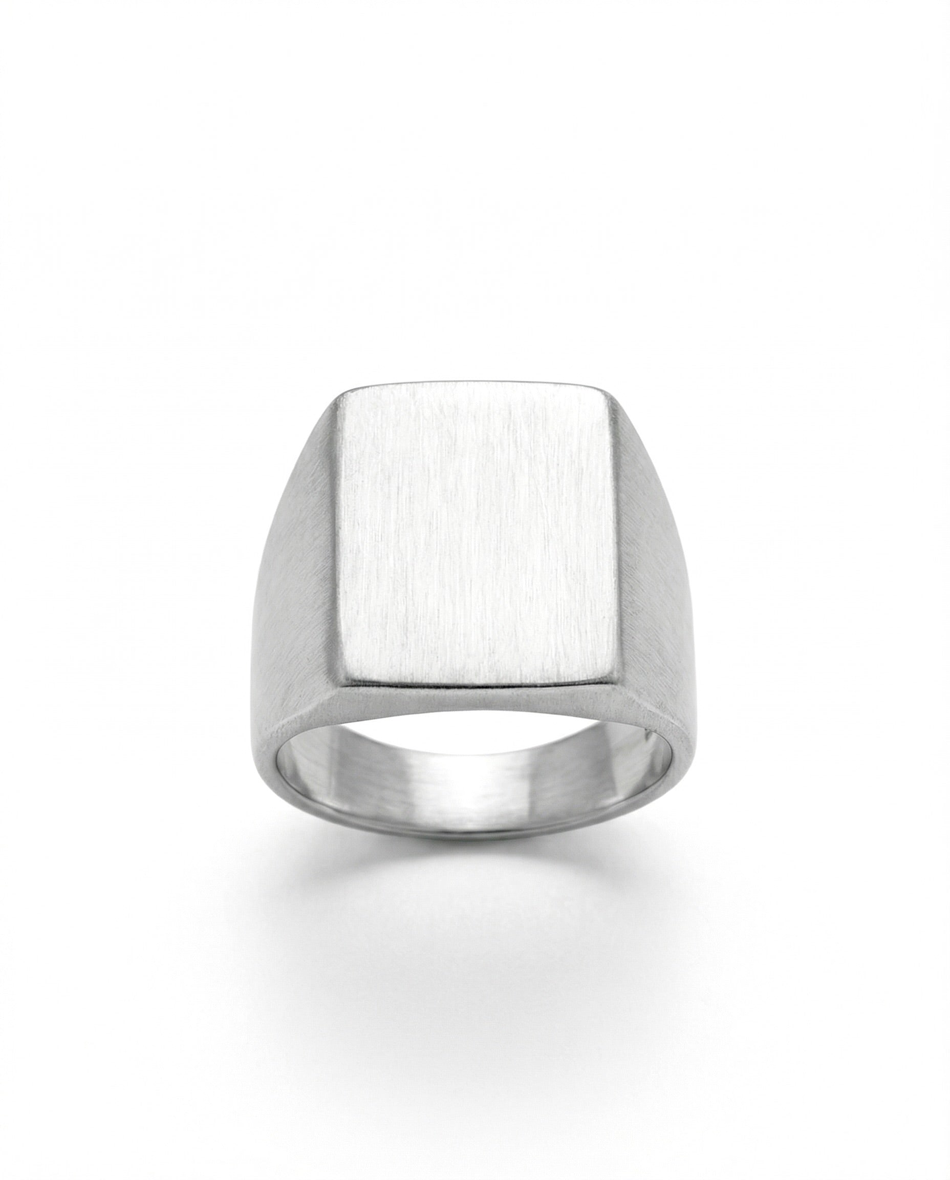 AXIS — Architectural Rectangular Signet | Solid Sterling Silver
