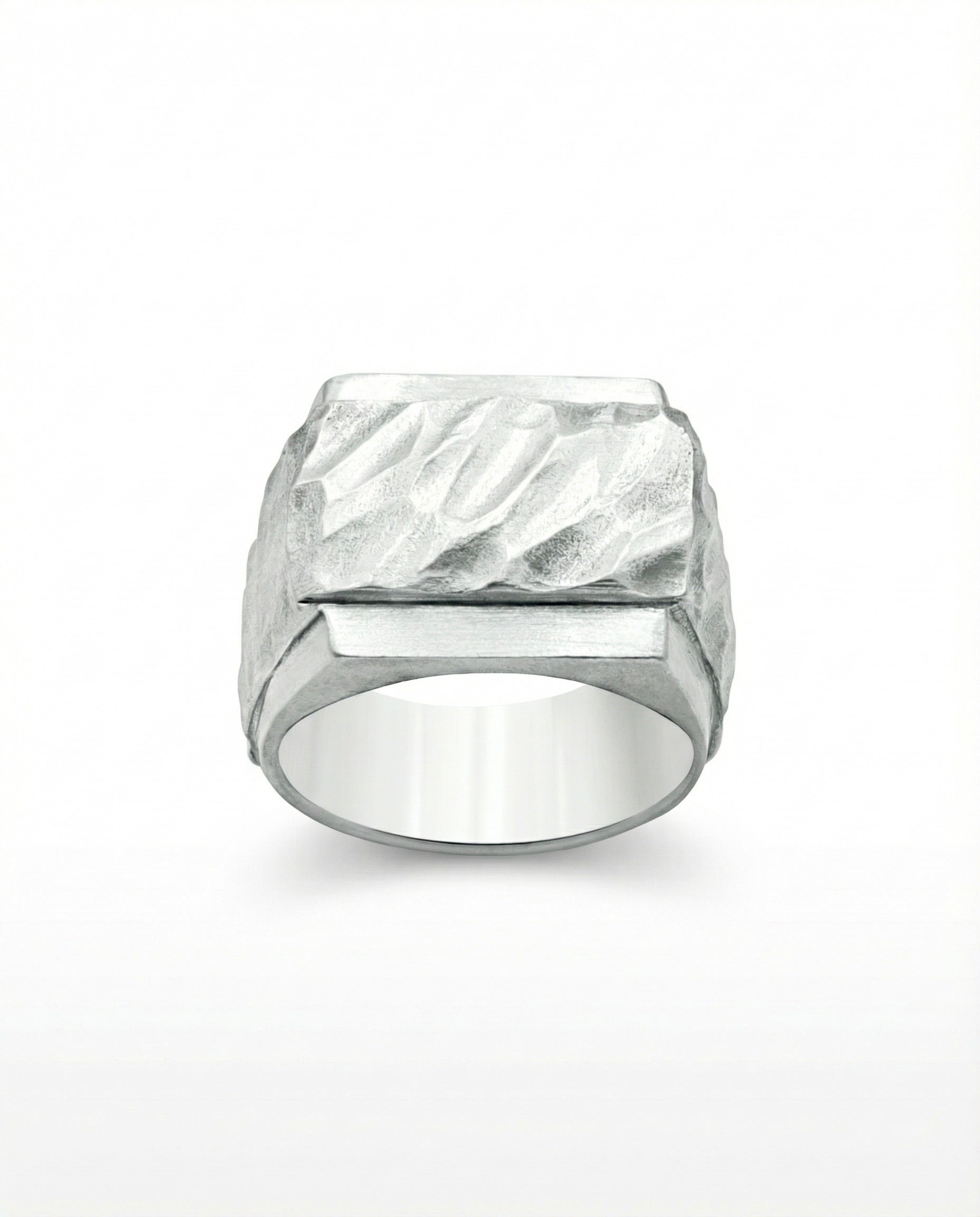 QUARRY — Eroded Signet Band | Solid Sterling Silver