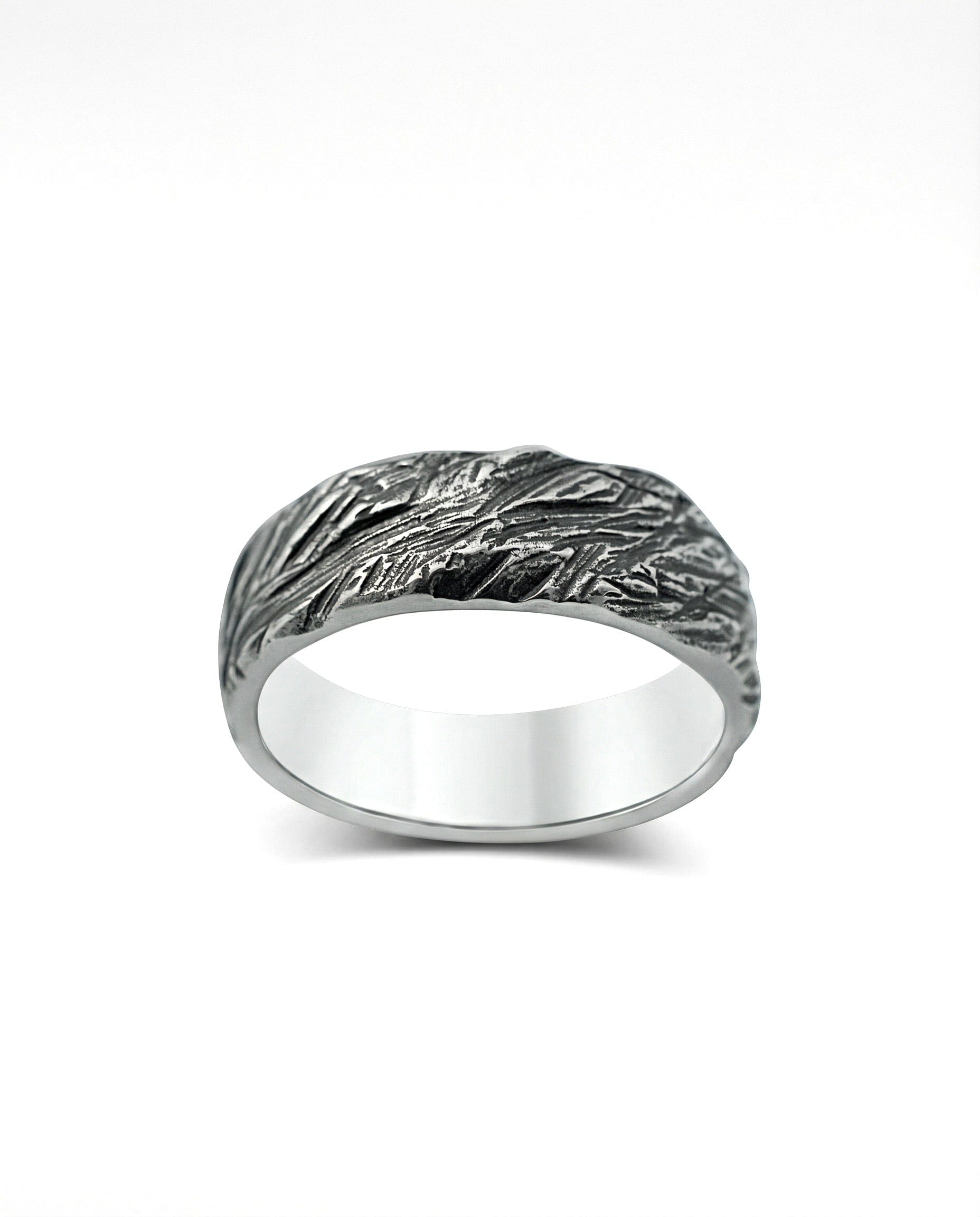 CANYON — Deep Carved Band | Solid Sterling Silver Black Rock Jewel CANYON Deep Carved Band Ring | Black Rock Jewel ring