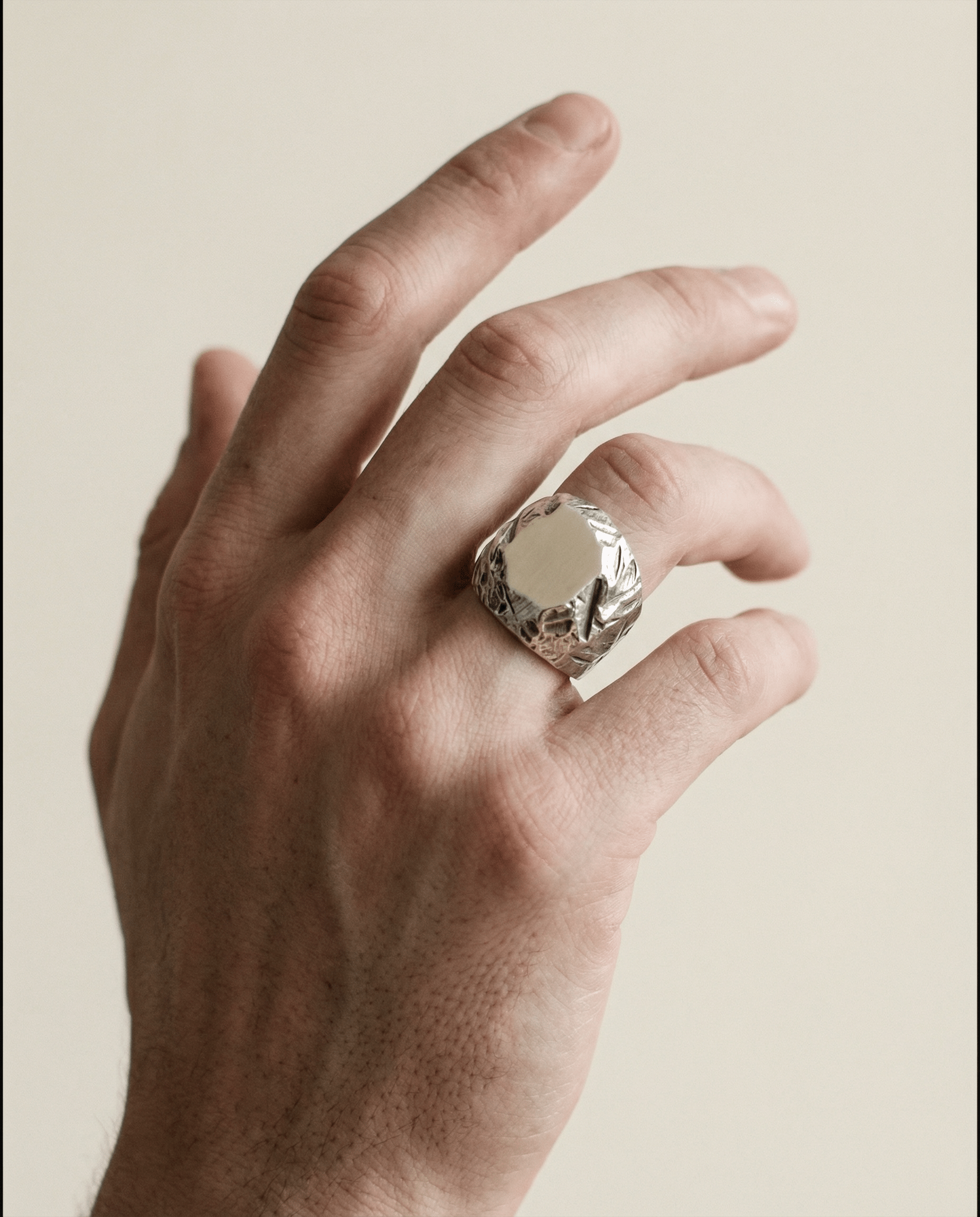 CORE — Signature Raw Rock Signet | Solid Sterling Silver Black Rock Jewel CORE Raw Rock Signet Ring | Black Rock Jewel ring