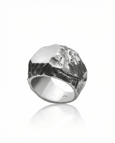 CORE Raw Rock Signet Ring | Black Rock Jewel