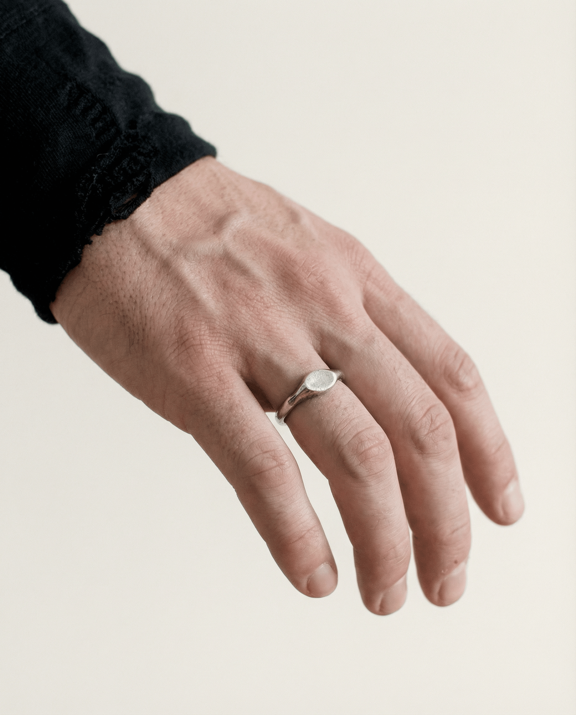 DOT — Minimalist Petite Signet | Solid Sterling Silver Black Rock Jewel DOT Minimalist Petite Signet Ring | Black Rock Jewel ring