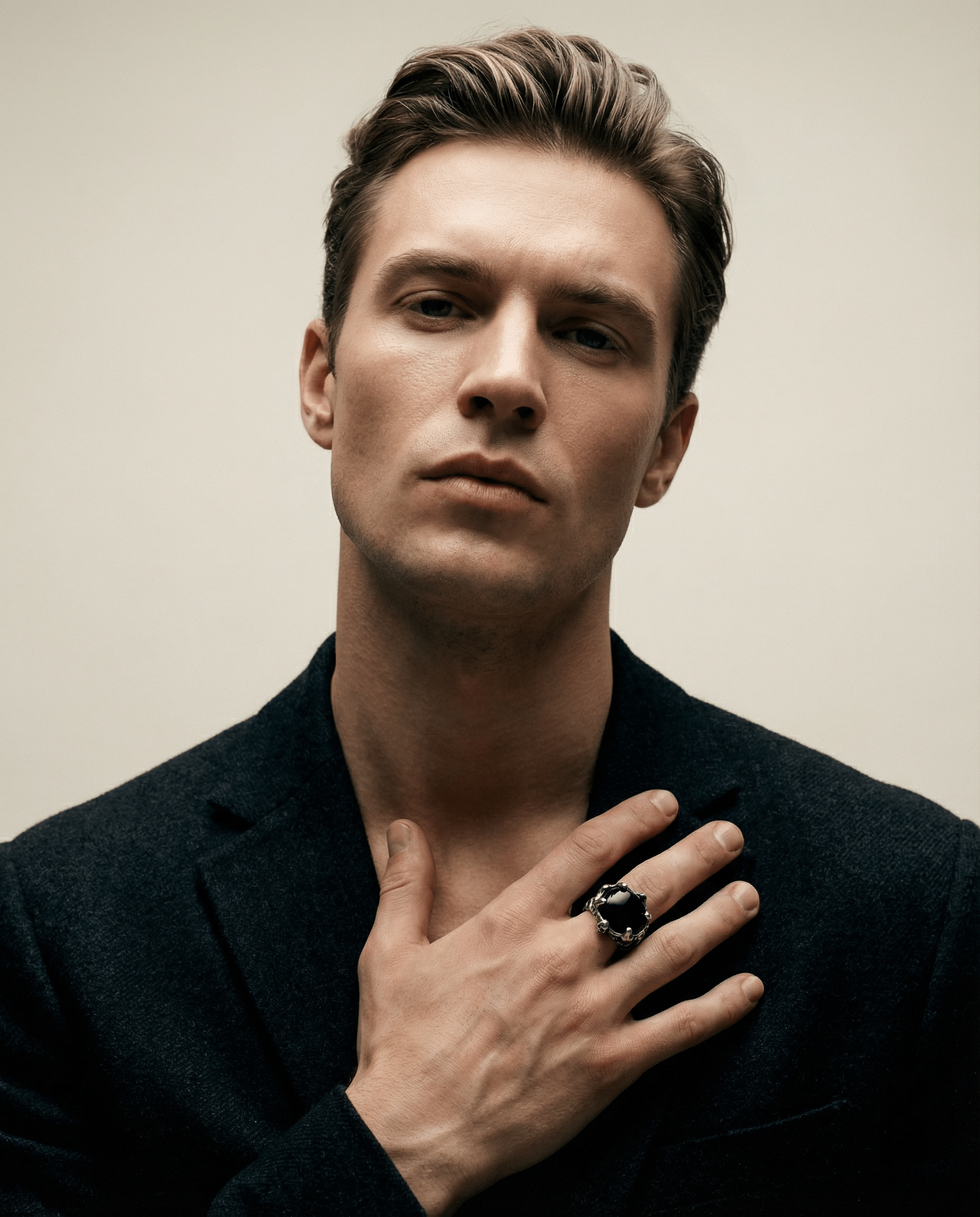 EREBUS — Onyx Skull Signet | Solid Sterling Silver Black Rock Jewel EREBUS Onyx Skull Signet Ring | Black Rock Jewel ring