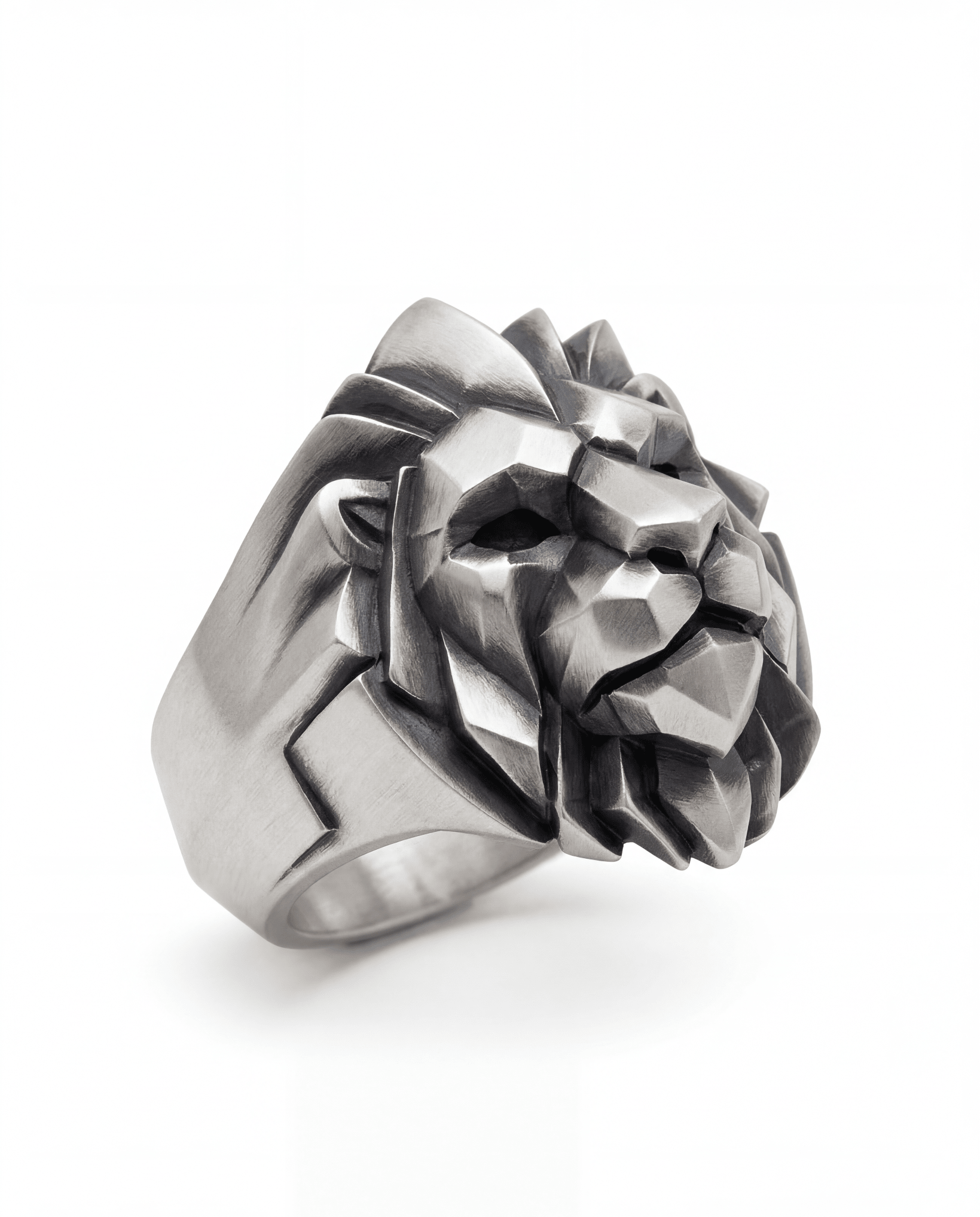 Lion Head Signet Ring for Men | Hand-Carved 925 Sterling Silver | NEMEA Black Rock Jewel NEMEA Hand-Carved Lion Signet Ring for Men | Black Rock Jewel ring