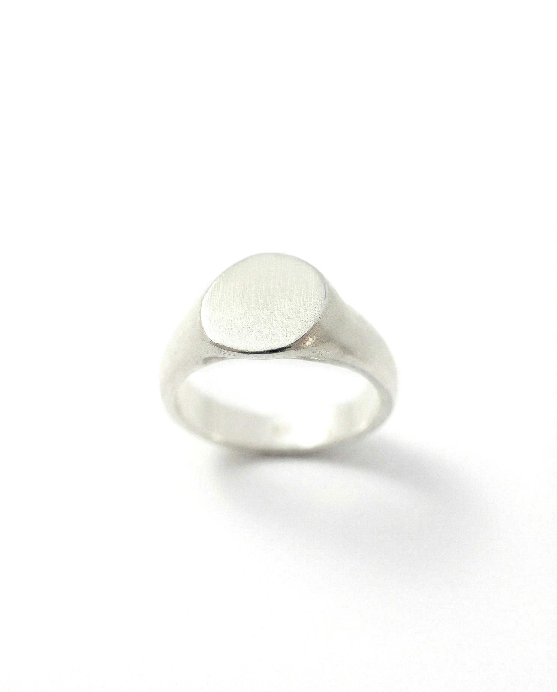 OFFSET — Sculpted Round Signet | Solid Sterling Silver Black Rock Jewel OFFSET Sculpted Round Signet Ring | Black Rock Jewel ring
