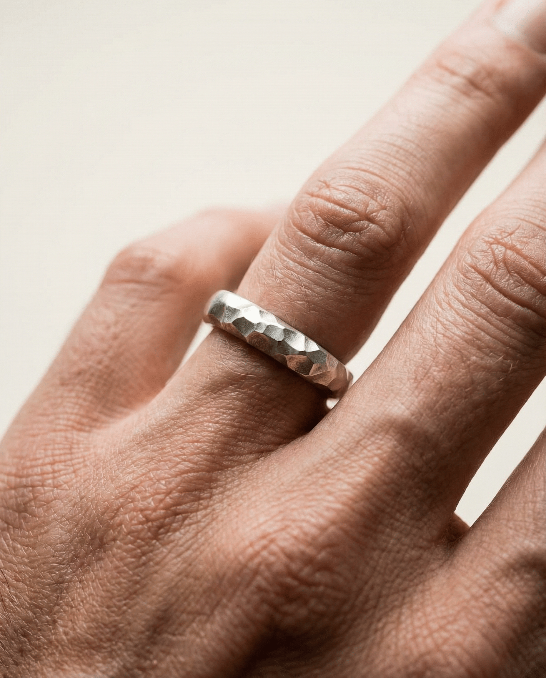PRISM — Deep Carved Diamond Band | Solid Sterling Silver Black Rock Jewel PRISM Deep Carved Diamond Band | Black Rock Jewel ring