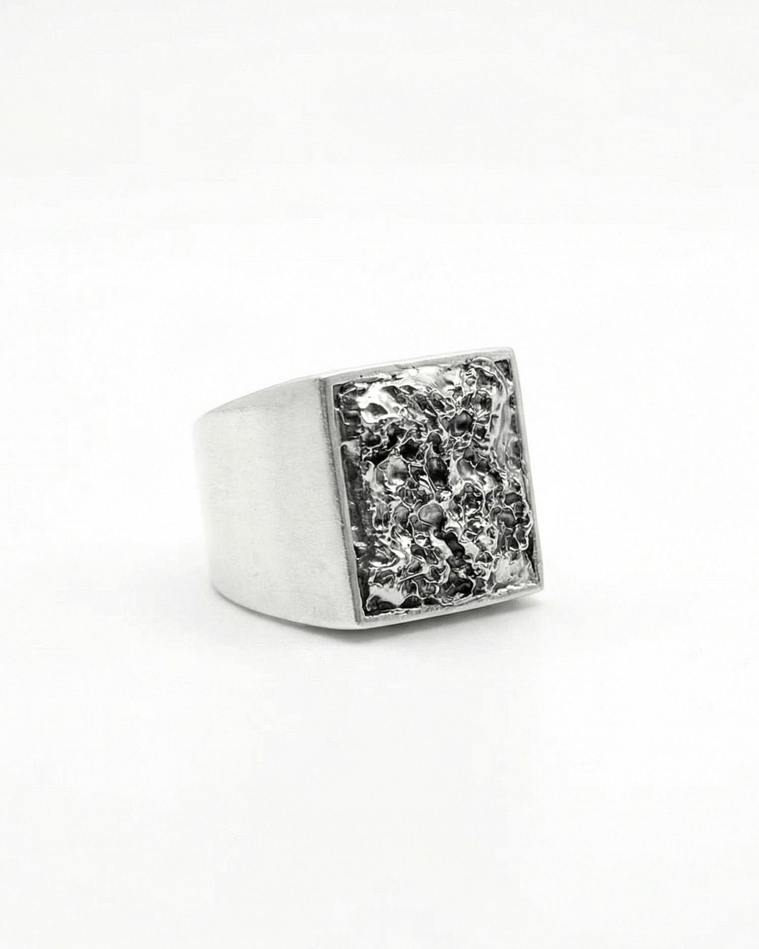 PYRO — Molten Lava Signet | Solid Sterling Silver Black Rock Jewel PYRO Molten Lava Signet Ring | Black Rock Jewel ring