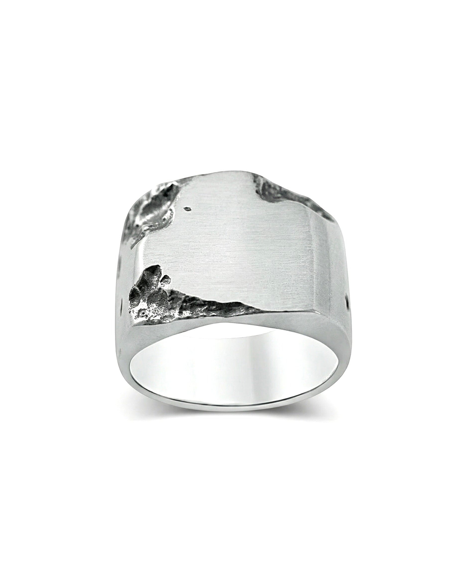 TITAN — Heavy Square Signet Ring | Solid Sterling Silver Black Rock Jewel TITAN Heavy Square Signet Ring | Black Rock Jewel ring