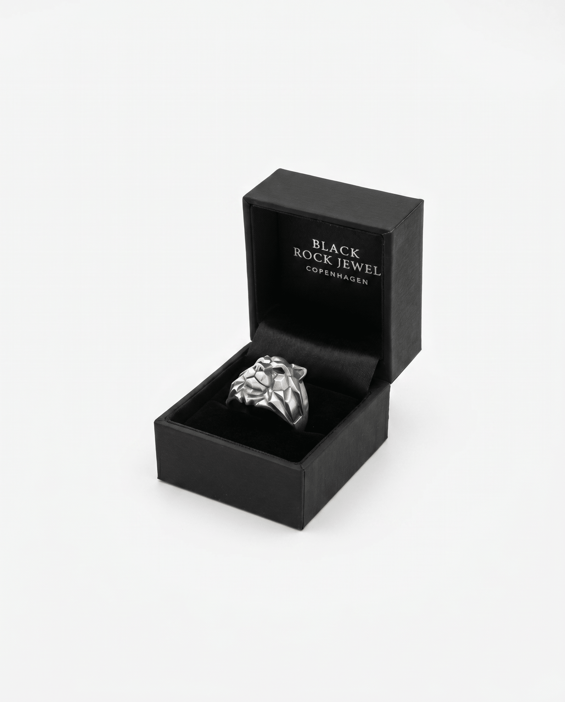 Wolf Head Signet Ring for Men | Hand-Carved 925 Sterling Silver | FENRIR Black Rock Jewel FENRIR Hand-Carved Wolf Signet Ring for Men | Black Rock Jewel ring