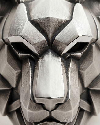FENRIR wolf head signet ring close-up detail · 925 sterling silver · Black Rock Jewel