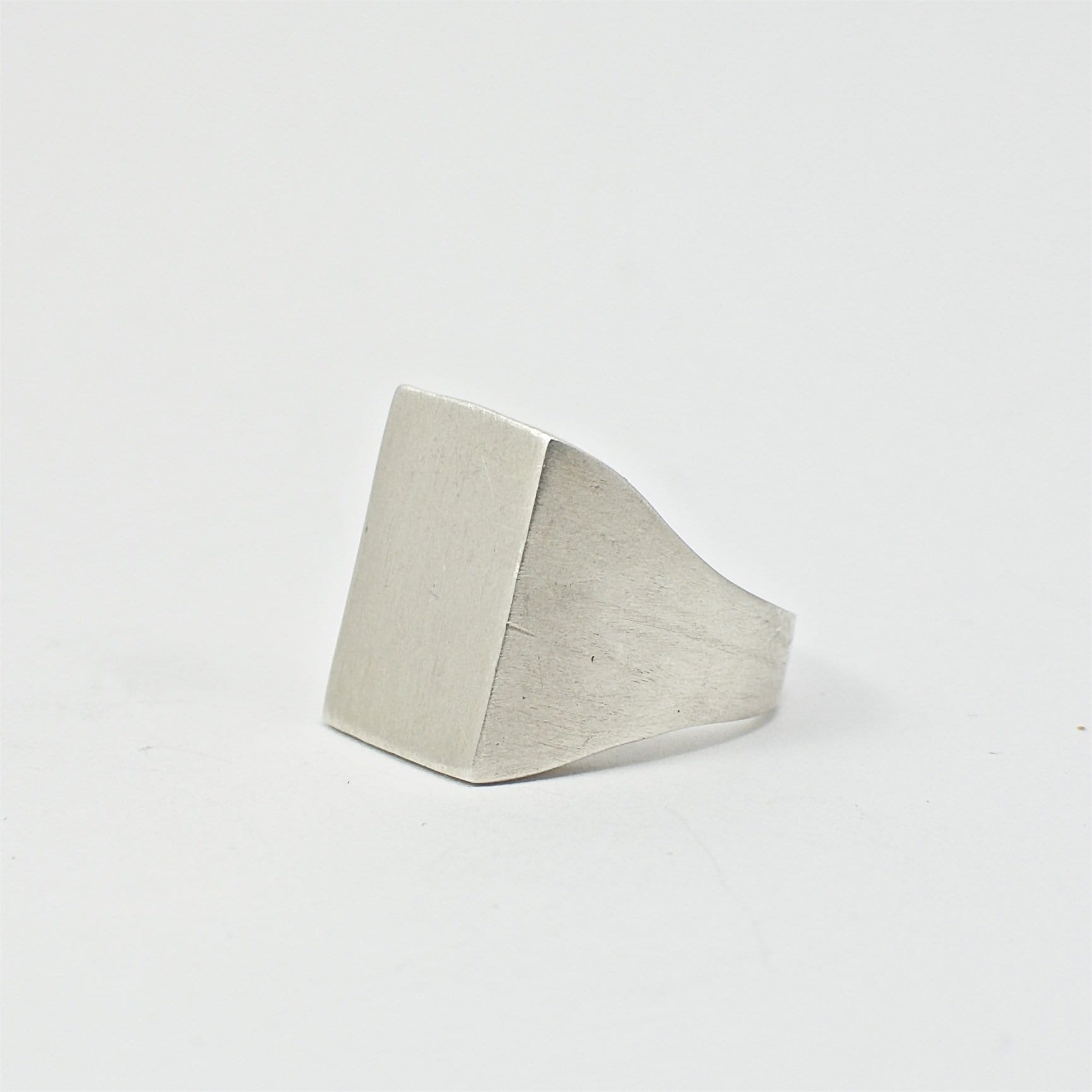 AXIS — Architectural Rectangular Signet | Solid Sterling Silver Black Rock Jewel AXIS Architectural Rectangular Signet | Black Rock Jewel ring