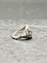 Black Rock Signet Ring Natural Black Onyx Gemstone - Black Rock Jewel