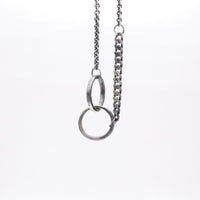 Men´s necklace double ring chain - Black Rock Jewel