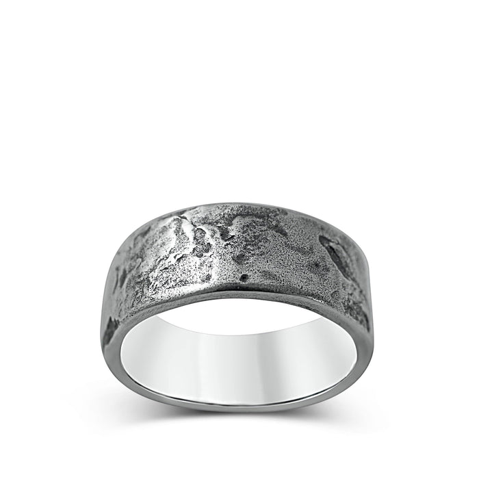 Men's ring Band rock oxid - Black Rock Jewel