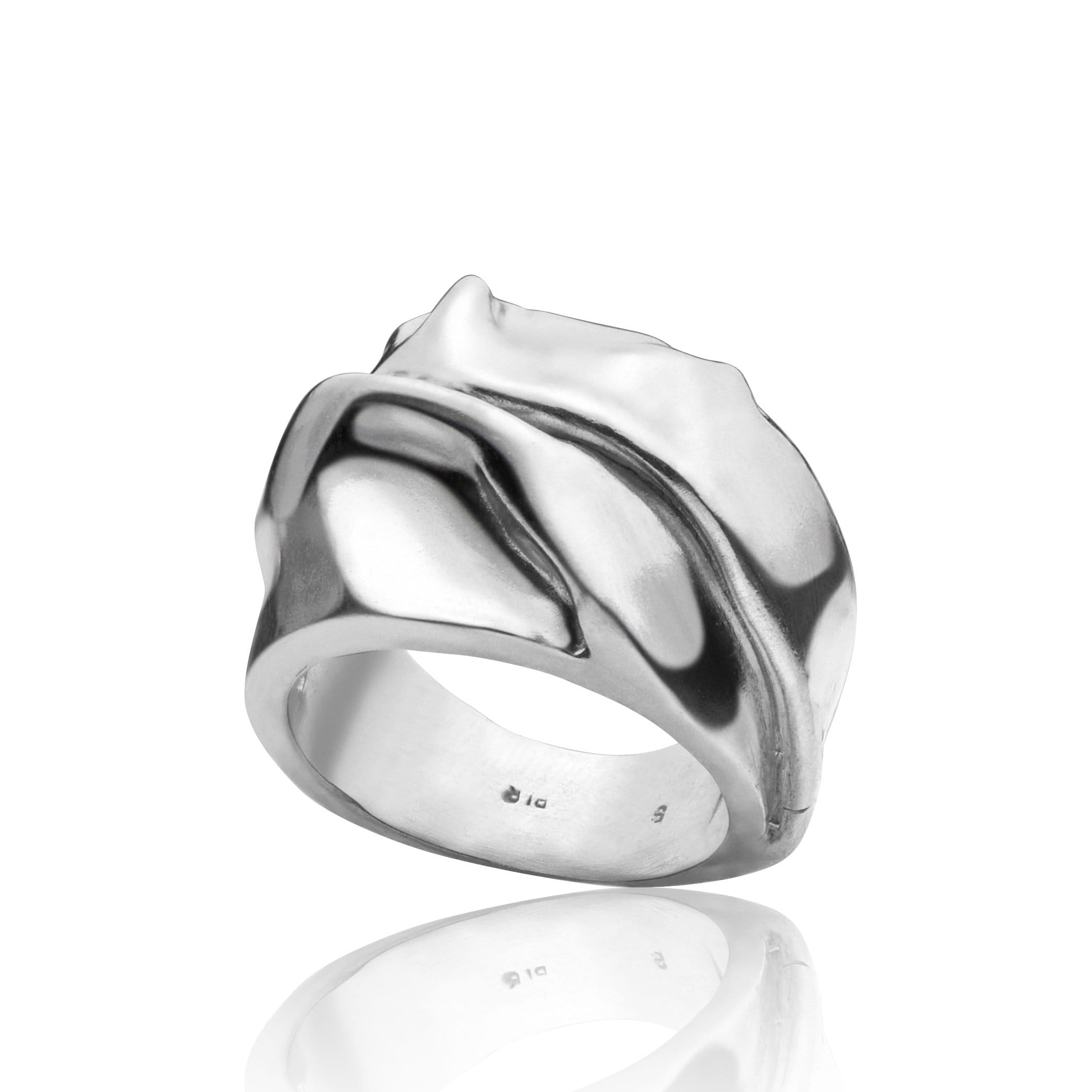 Men's ring Band silk - Black Rock Jewel