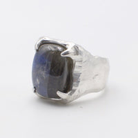 Men´s ring Labradorite stone - Black Rock Jewel