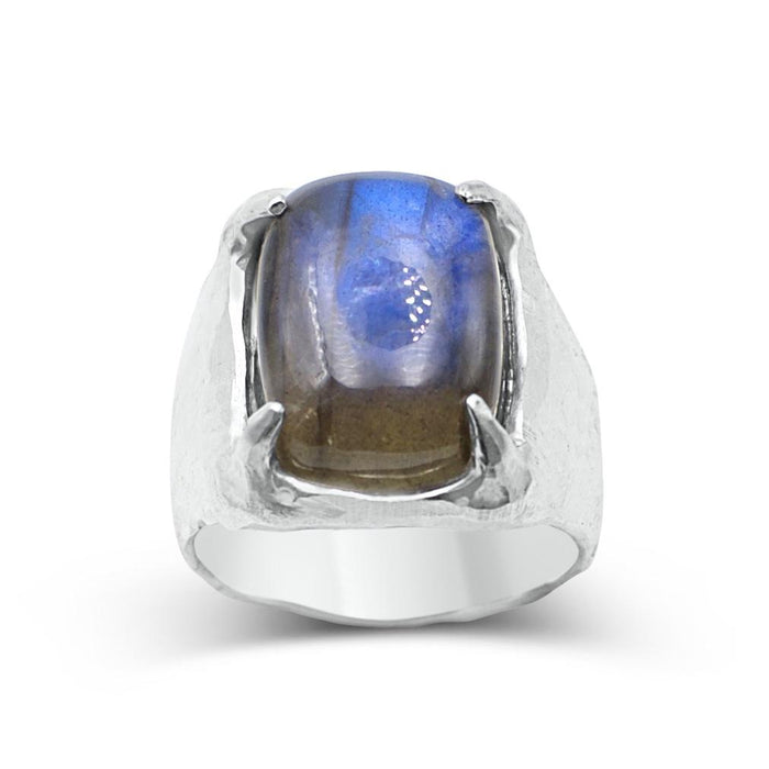 Men´s ring Labradorite stone - Black Rock Jewel