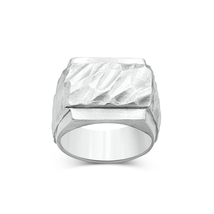 Men´s ring signet band rock - Black Rock Jewel
