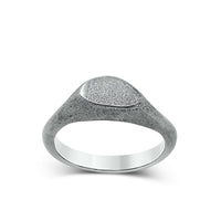 Men's ring Signet cliff thin - Black Rock Jewel