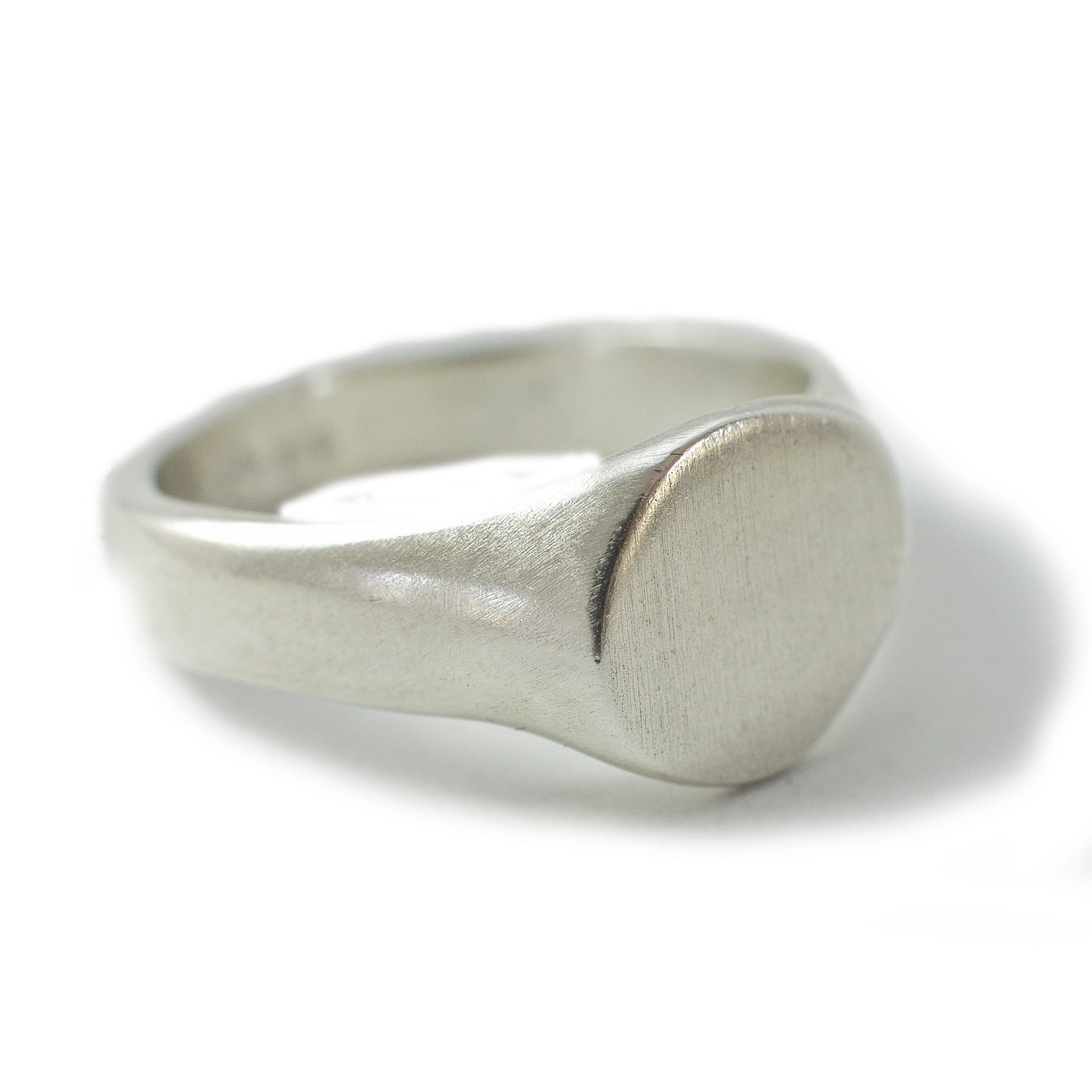 OFFSET — Sculpted Round Signet | Solid Sterling Silver Black Rock Jewel OFFSET Sculpted Round Signet Ring | Black Rock Jewel ring