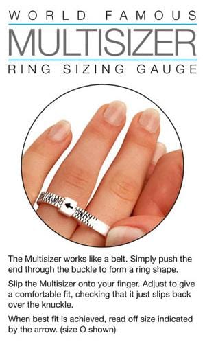 Ring size guide - Black Rock Jewel