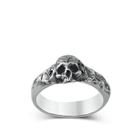 Skull ring Band thin - Black Rock Jewel