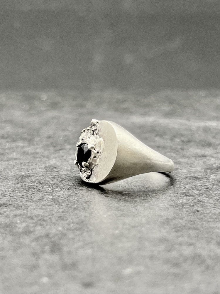VOID — Raw Onyx Monolith | Solid Sterling Silver Black Rock Jewel VOID Raw Onyx Monolith Ring | Black Rock Jewel ring